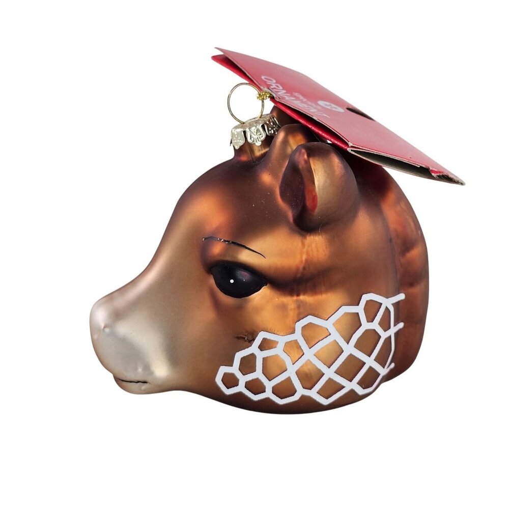 Giraffe Head Glass Christmas Ornament Brown White With Tag Target 2015